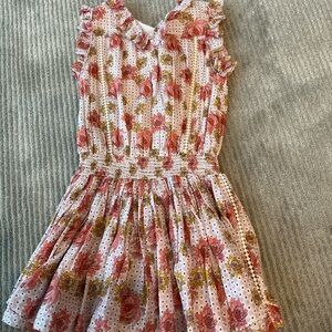 Velveteen girls dress with shorts underneath-size 10